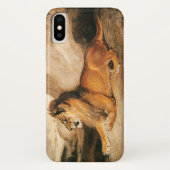 サバンナのアフリカンライオン ビンテージの野生動物 Case-Mate iPhoneケース (裏面)