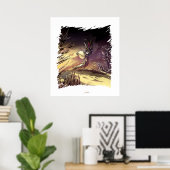 サバンナのアフリカ産オウム ポスター (ホームオフィス)