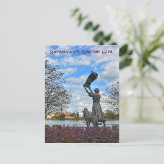 サバンナのウェイビング・ガール記念碑の写真 ポストカード (スタンド正面)