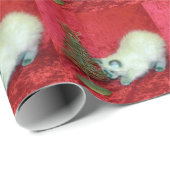 サバンナのクリスマス猫と子猫の包み紙 ラッピングペーパー (ロールコーナー)