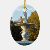 サバンナのジョージアForsyth公園の噴水 セラミックオーナメント (正面)