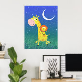 サバンナの星空の子供用アートプリント ポスター (ホームオフィス)