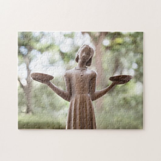 サバンナの有名なバードガール挑戦的パズル ジグソーパズル (横)