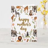 サバンナの母の日シーンカード カード (黄色い花)