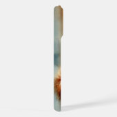 サバンナの水彩画のライオン iPhoneケース (右側面)