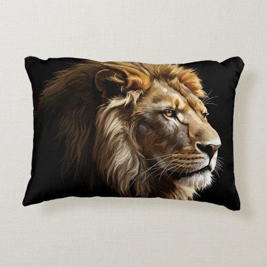 サバンナの王・光沢仕上げ アクセントクッション (裏面)