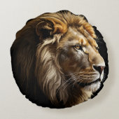 サバンナの王　艶のある ラウンドクッション (裏面)