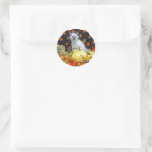 サバンナの秋/ハロウィン猫ステッカー ラウンドシール (バッグ)