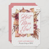 サバンナの花と葉の枠 シーズンカード (正面/裏面)