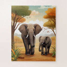 サバンナの象 ジグソーパズル