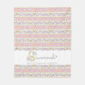 サバンナを意味するSモノグラム名前をカスタムする フリースブランケット (正面)