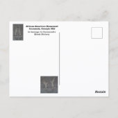 サバンナアフリカ系アメリカ人記念碑の写真 ポストカード (裏面)