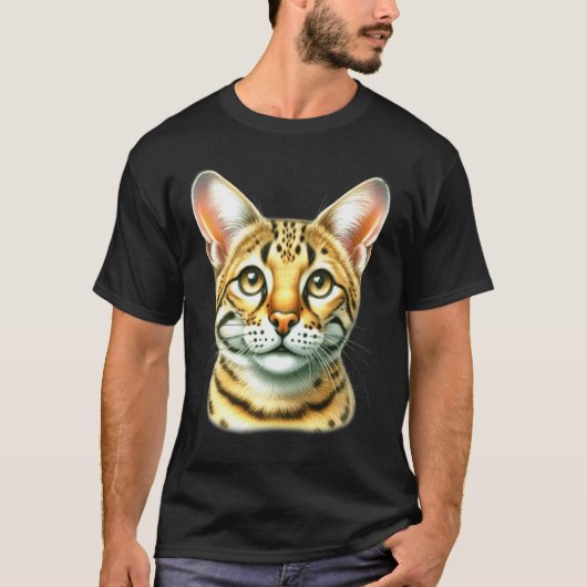 サバンナキャットの肖像 Tシャツ (正面)