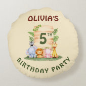 サバンナキリン獅子ヒッポゼブラゾウ ラウンドクッション (裏面)