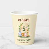 サバンナキリン獅子ヒッポゼブラゾウ 紙コップ (正面)