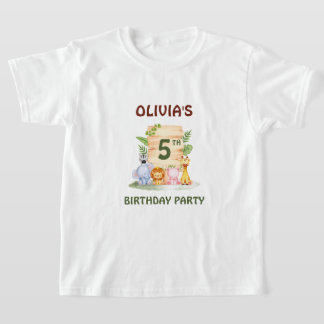 サバンナキリン獅子ヒッポゼブラゾウ Tシャツ