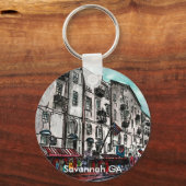 サバンナグルジアリバー通りアートスケッチ キーホルダー (正面)