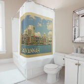 サバンナグルジアヴィンテージトラベル シャワーカーテン (インサイチュ)