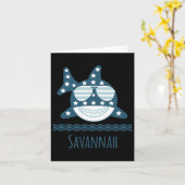 サバンナグルジア航海の沿岸魚釣りボート カード (黄色い花)