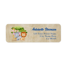 サバンナサファリの赤ちゃん動物 ラベル