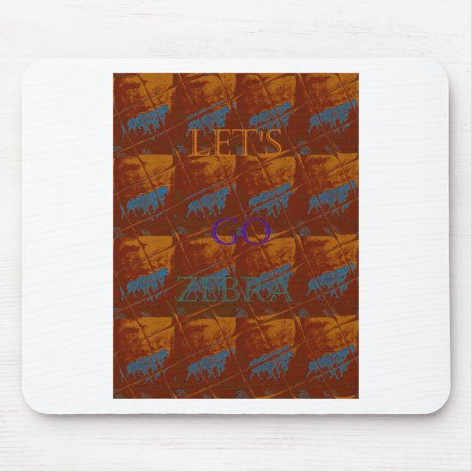サバンナサファリレッツゼブラハクナマタモト マウスパッド (正面)