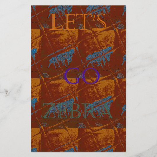 サバンナサファリレッツゼブラハクナマタモト 便箋 (正面)