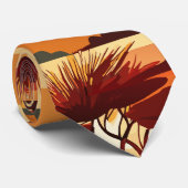 サバンナサンセットレトロカスタムパターン ネクタイ (ロール)