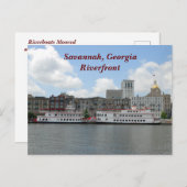 サバンナジョージアのリバーフロント葉書 ポストカード (正面/裏面)