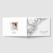 サバンナジョージアの地図エレガントな結婚式 ゲストブック (全面)