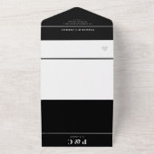 サバンナジョージアの地図エレガント白黒結婚ズ オールインワン招待状 (外側)