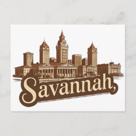 サバンナジョージアヴィンテージスカイライン ポストカード