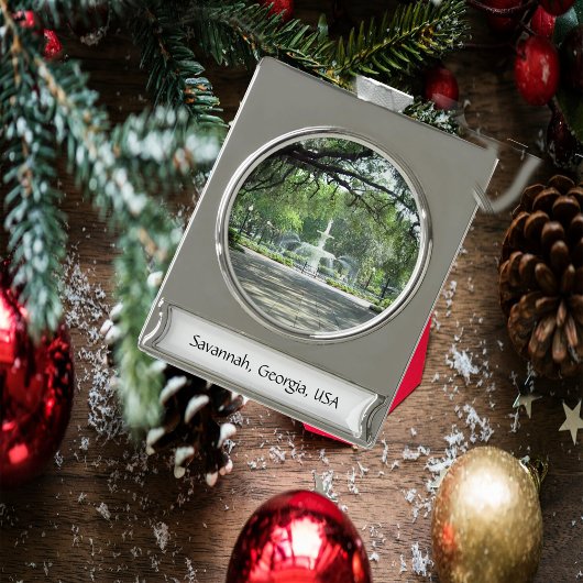 サバンナジョージア噴水オーナメント シルバープレートバナーオーナメント