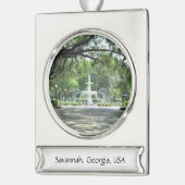 サバンナジョージア噴水オーナメント シルバープレートバナーオーナメント (左)