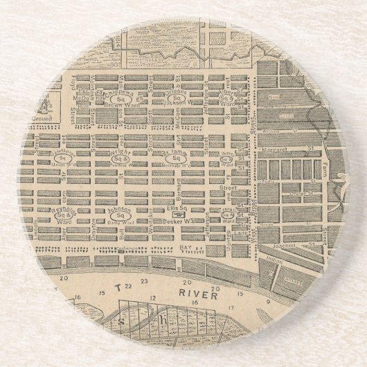 サバンナジョージア(1818年)のヴィンテージの地図 コースター (正面)