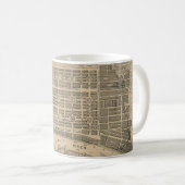 サバンナジョージア(1818年)のヴィンテージの地図 コーヒーマグカップ (正面右)