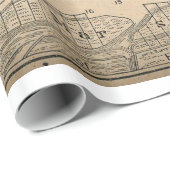 サバンナジョージア(1818年)のヴィンテージの地図 ラッピングペーパー (ロールコーナー)