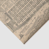 サバンナジョージア(1818年)のヴィンテージの地図 薄葉紙 (詳細)