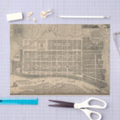 サバンナジョージア(1818年)のヴィンテージの地図 薄葉紙 (クラフト)