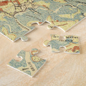 サバンナジョージア(1942年)のヴィンテージの地図 ジグソーパズル (側面)