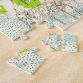 サバンナジョージア(1955年)のヴィンテージの地図 ジグソーパズル (側面)