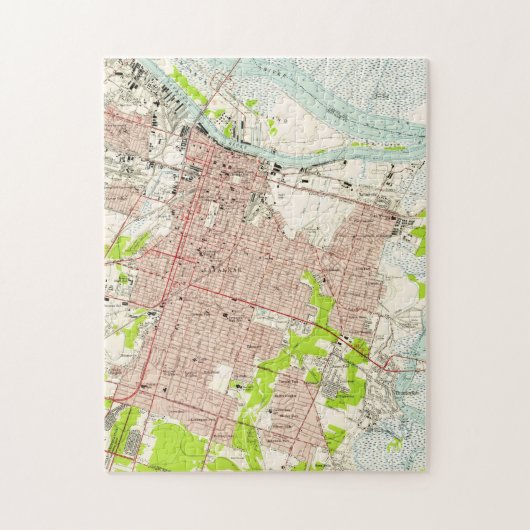 サバンナジョージア(1955年)のヴィンテージの地図 ジグソーパズル (縦)