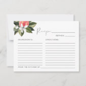 サバンナスウィートピーチブライダルシャワーレシピカード 招待状 (正面)