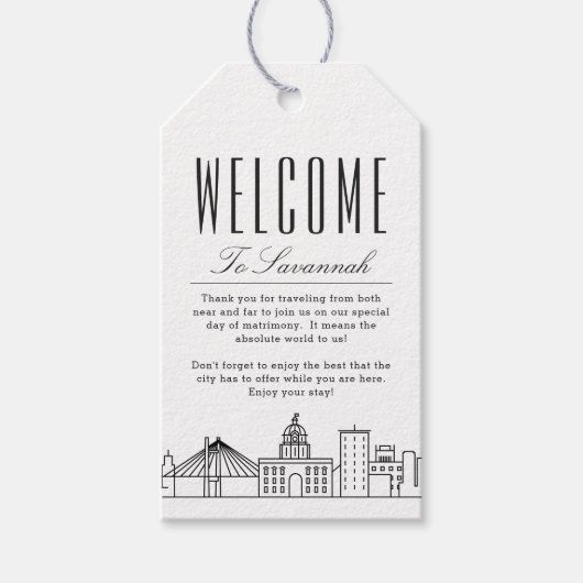 サバンナスカイライン | ウェルカムメッセージ ギフトタグ (正面)