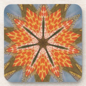 サバンナスター開花 – アはっきりしたアフリカアニマルプリント コースター (正面)