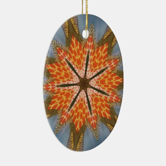 サバンナスター開花 – アはっきりしたアフリカアニマルプリント セラミックオーナメント (右)