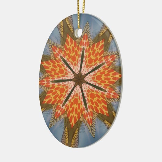 サバンナスター開花 – アはっきりしたアフリカアニマルプリント セラミックオーナメント (左)