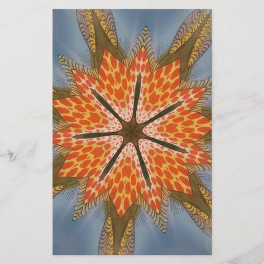 サバンナスター開花 – アはっきりしたアフリカアニマルプリント 便箋 (正面)