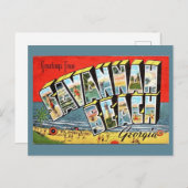 サバンナビーチジョージア州2挨拶ポストカード ポストカード (正面/裏面)