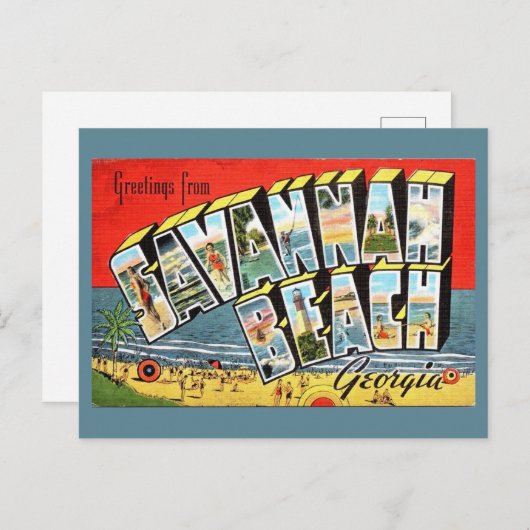 サバンナビーチジョージア州2挨拶ポストカード ポストカード (正面/裏面)