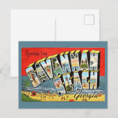 サバンナビーチジョージア州2 挨拶ポストカード ポストカード (正面/裏面)